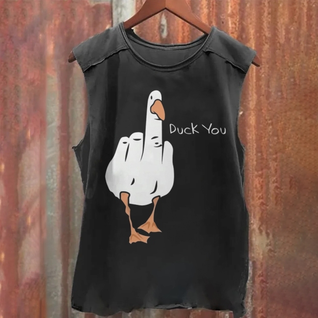 Funny Duck Washed Tank Top