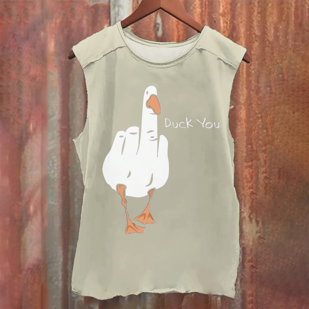 Funny Duck Washed Tank Top
