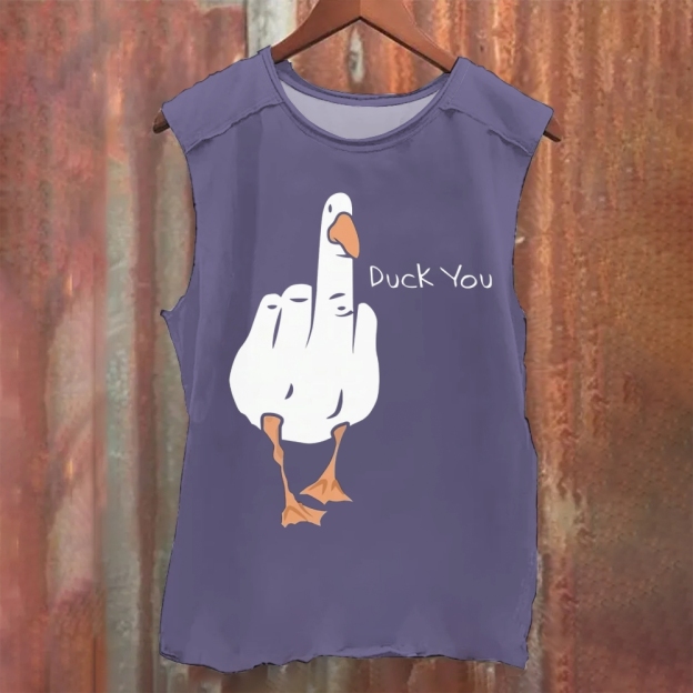 Funny Duck Washed Tank Top