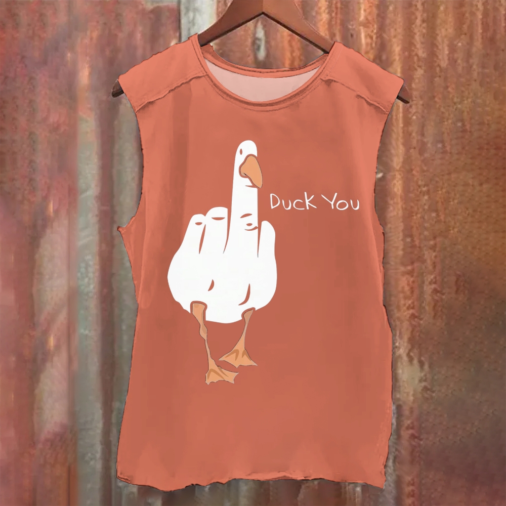 Funny Duck Washed Tank Top