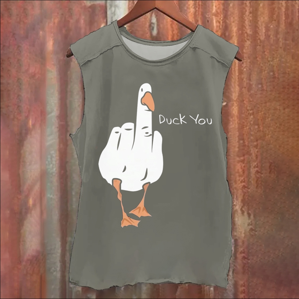 Funny Duck Washed Tank Top