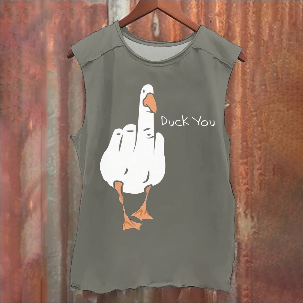 Funny Duck Washed Tank Top