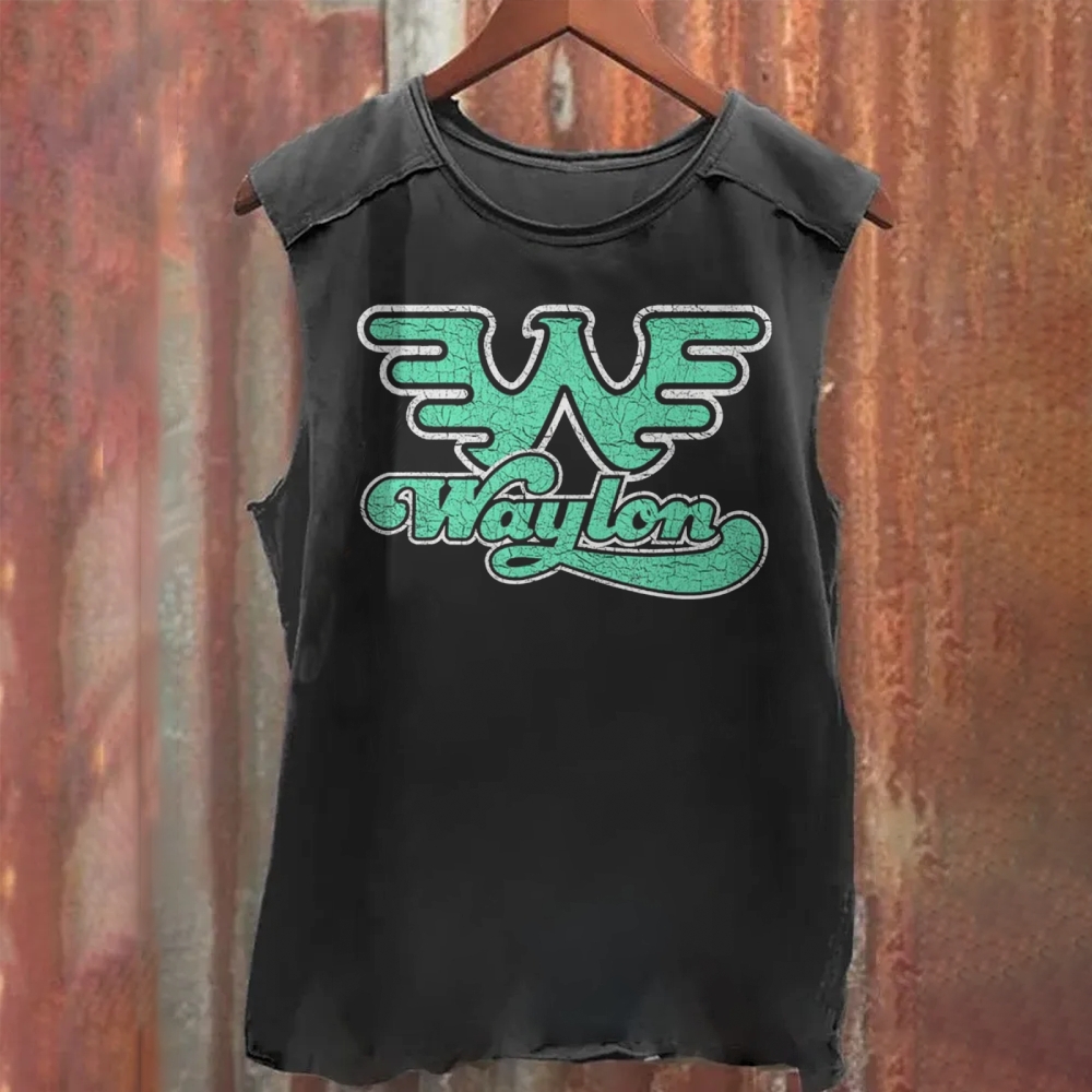 Waylon Jennings Washed Tank Top