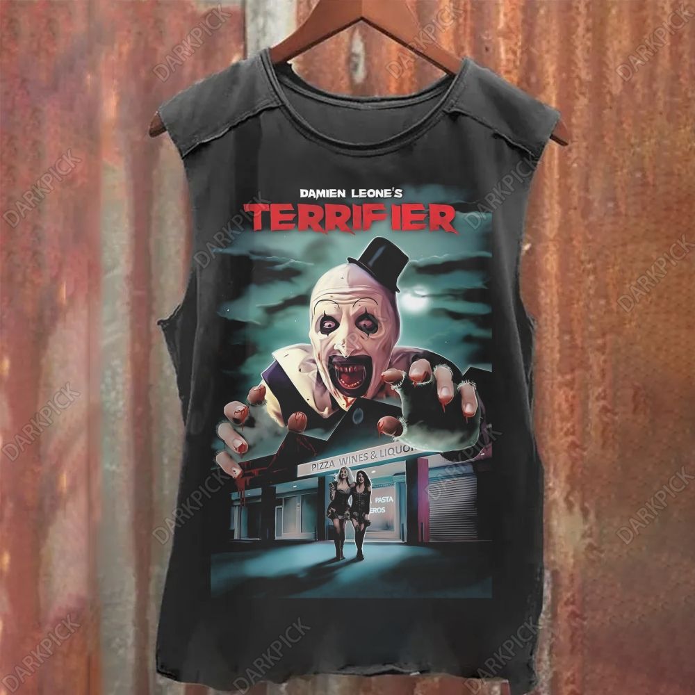 Terrifier horror movie  Washed Tank Top