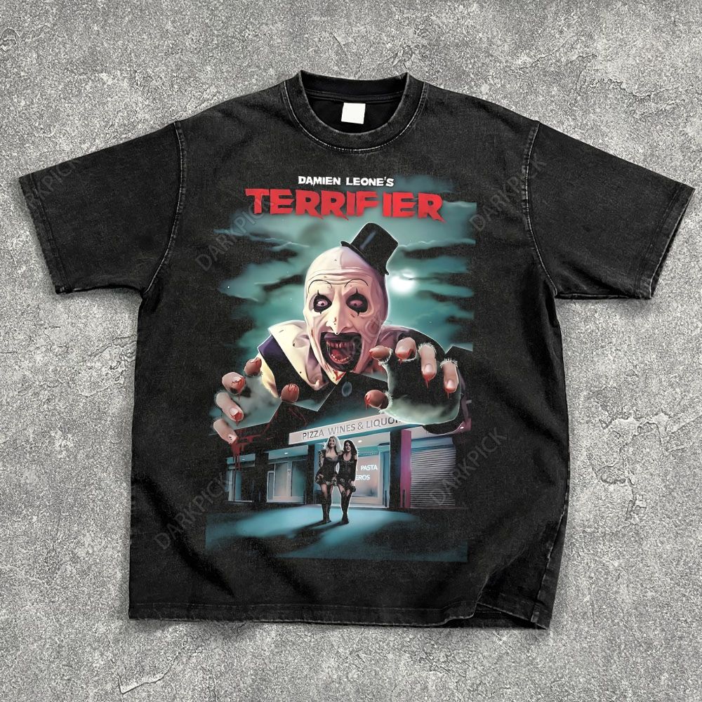 Terrifier horror movie Washed Oversize T-Shirt