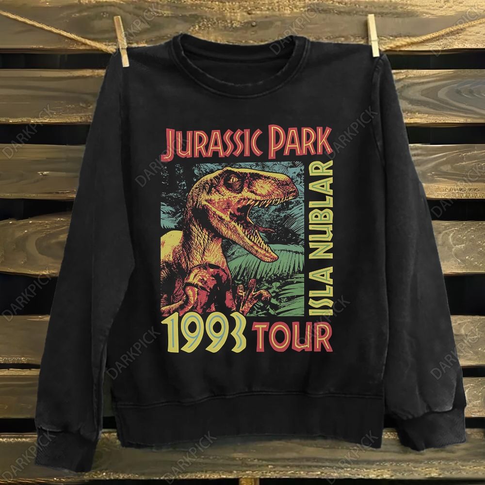 JURASSIC PARK MOVIE ISLA NUBLAR 1993 TOUR VINTAGE Cotton Sweatshirt