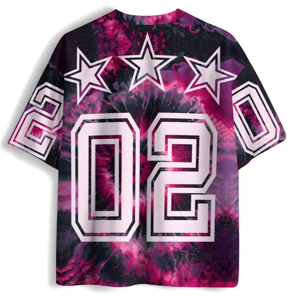 Fuchsia retro tie-dye pattern- Be Kind of a bitch Jersey Shirts