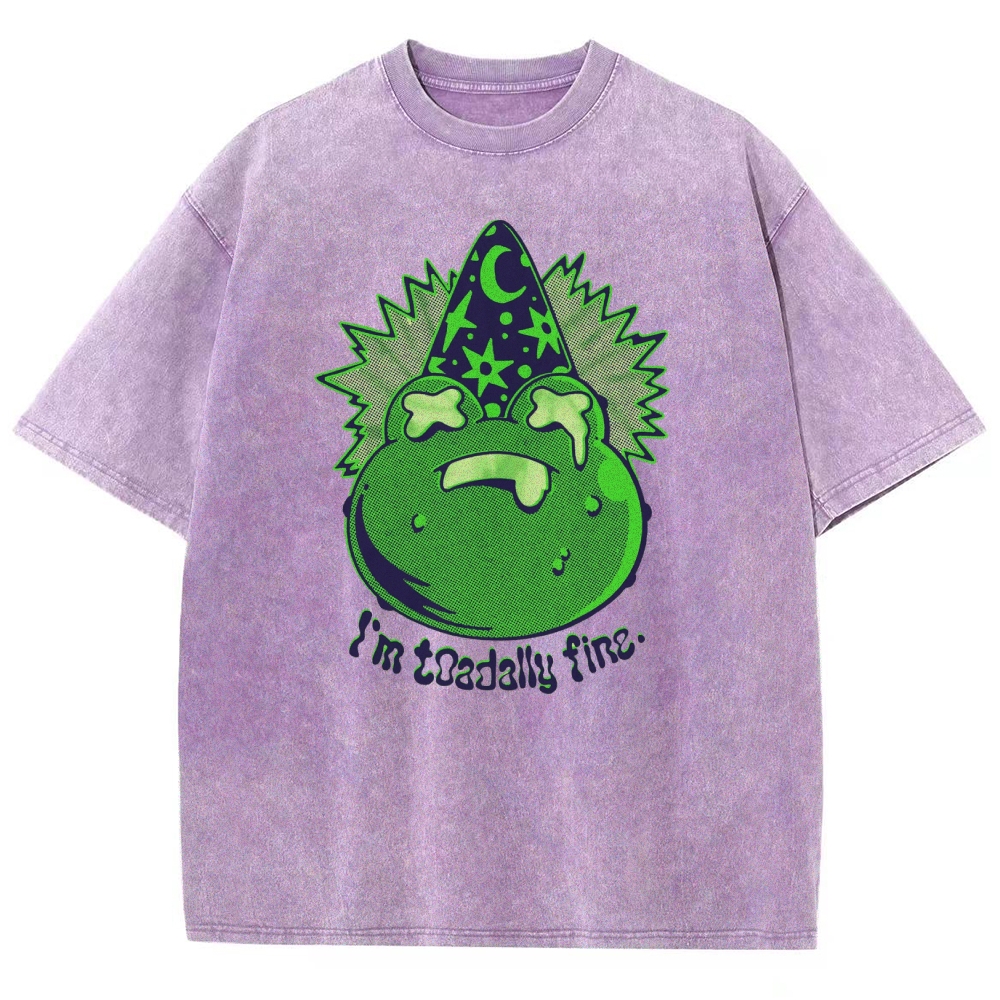 I'm toadally fine Washed T-Shirt