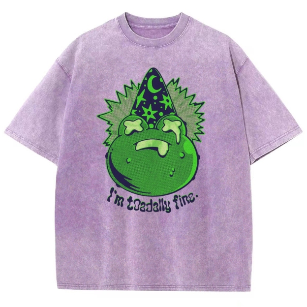 I'm toadally fine Washed T-Shirt