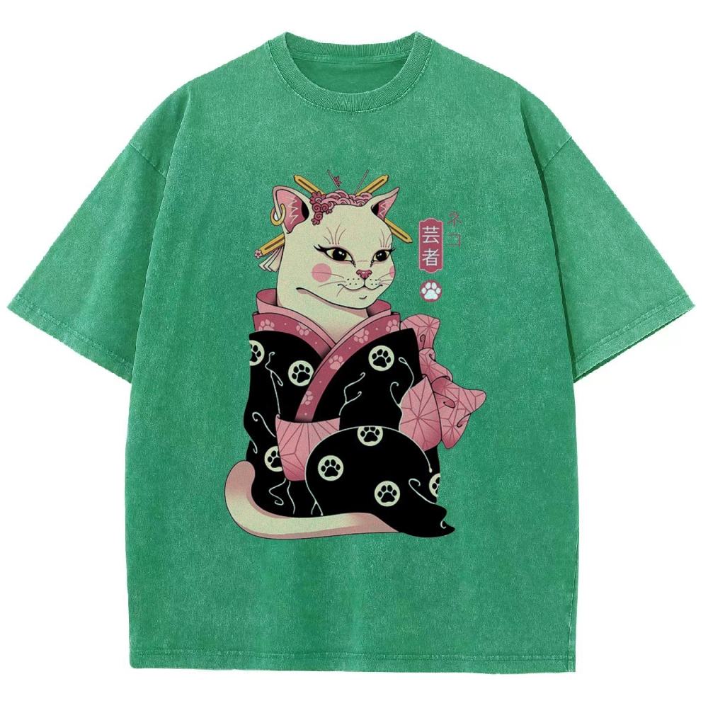 Cat in formal attire Washed T-Shirt