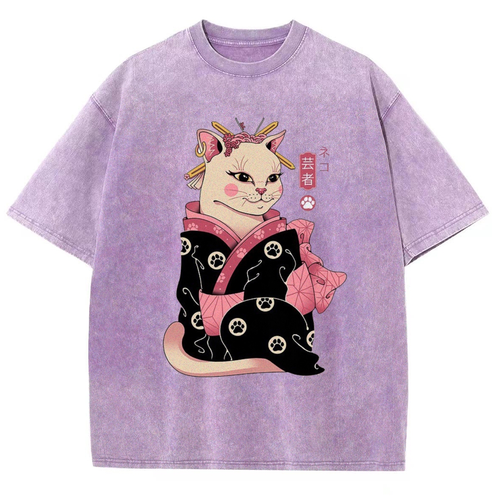 Cat in formal attire Washed T-Shirt