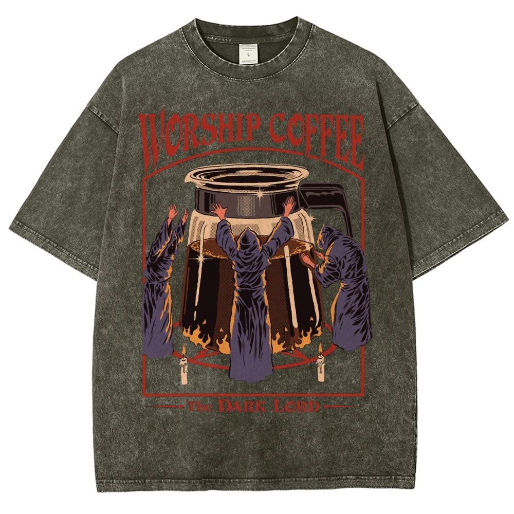 Worship Coffee Washed T-Shirt