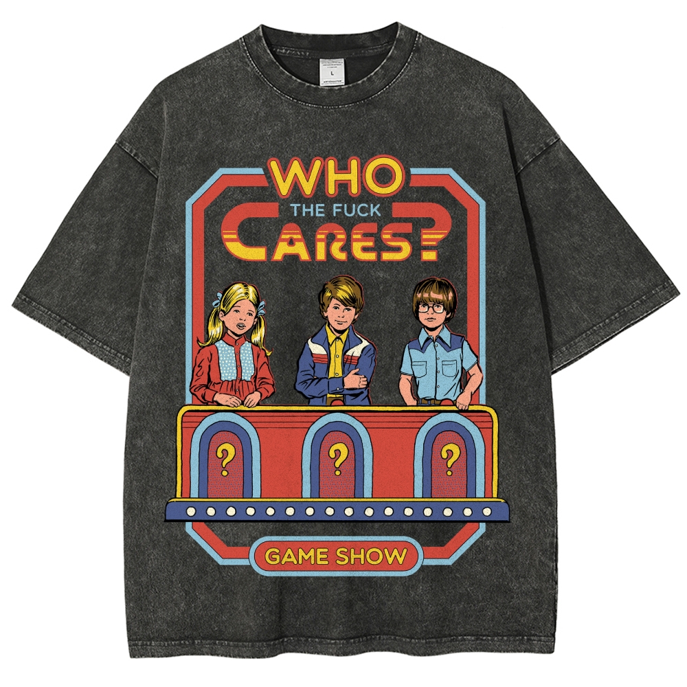 Who Cares Washed T-Shirt