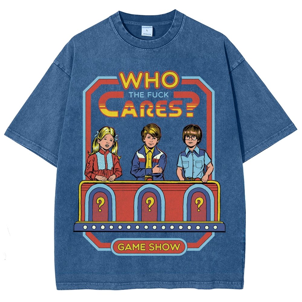 Who Cares Washed T-Shirt