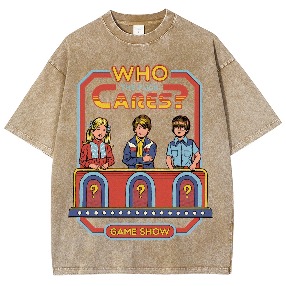 Who Cares Washed T-Shirt