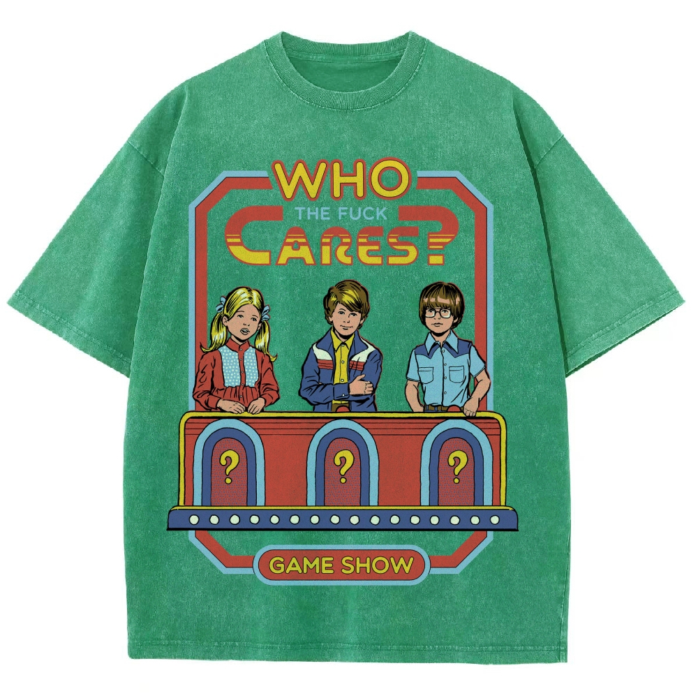 Who Cares Washed T-Shirt