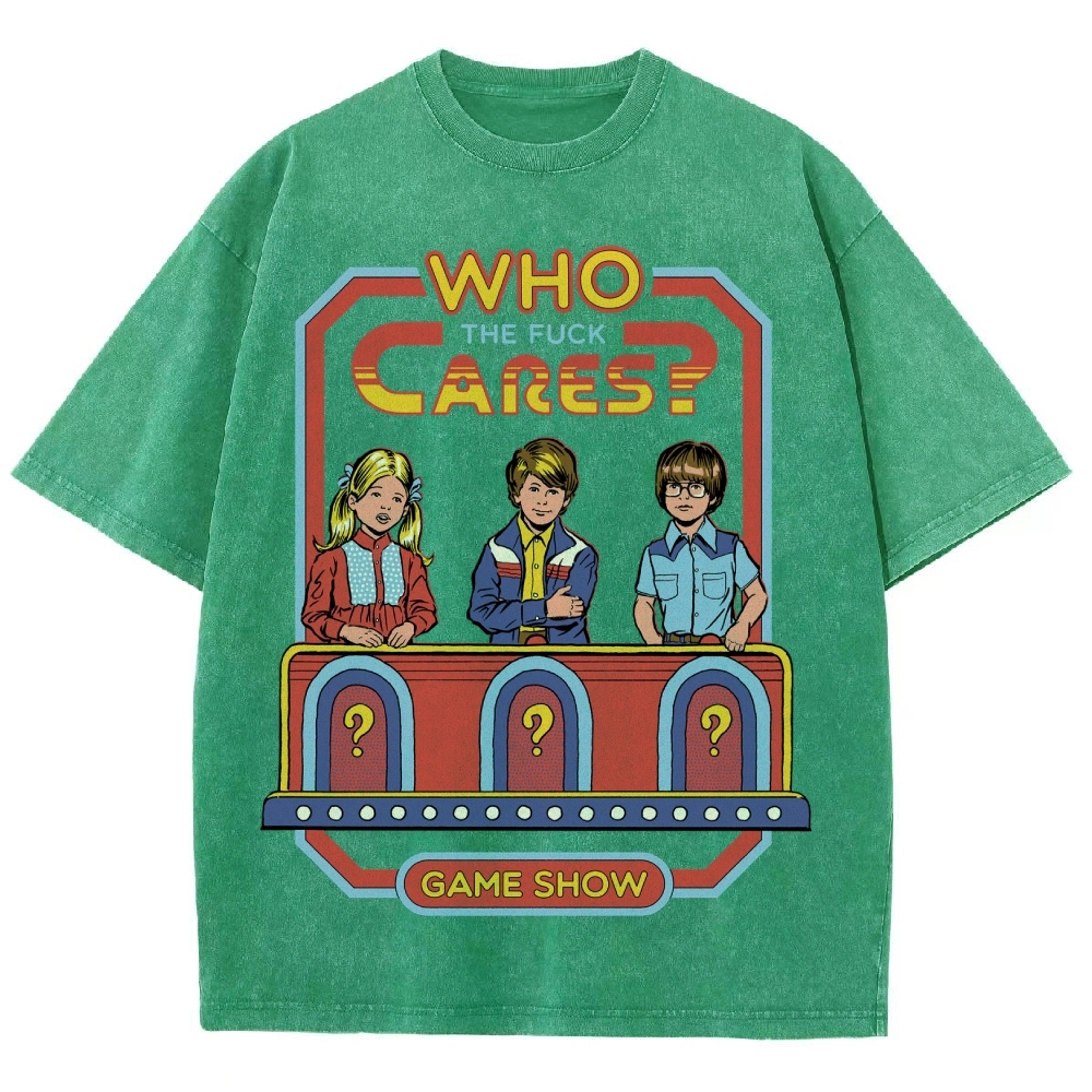 Who Cares Washed T-Shirt