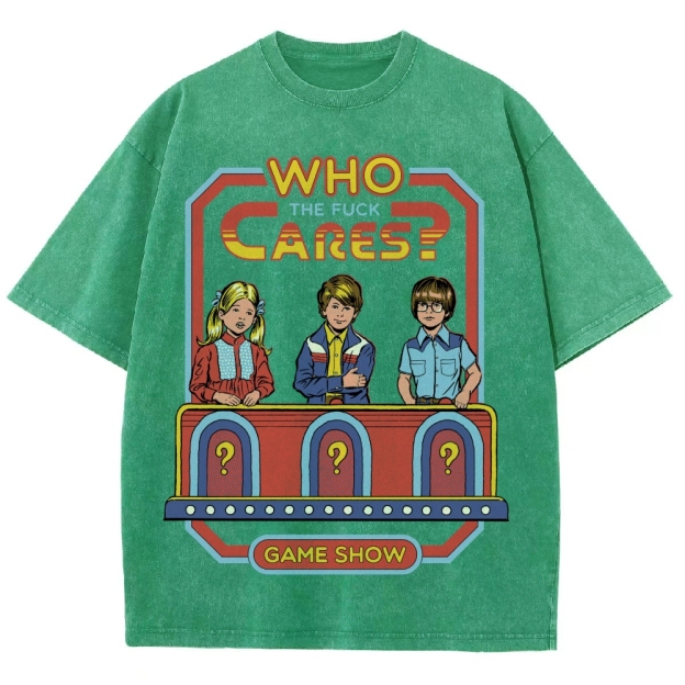 Who Cares Washed T-Shirt