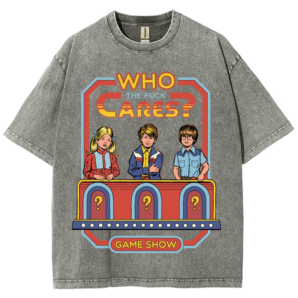 Who Cares Washed T-Shirt