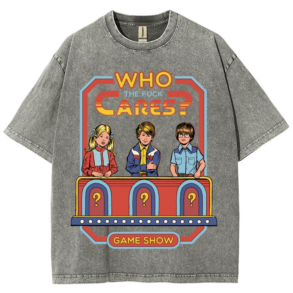 Who Cares Washed T-Shirt