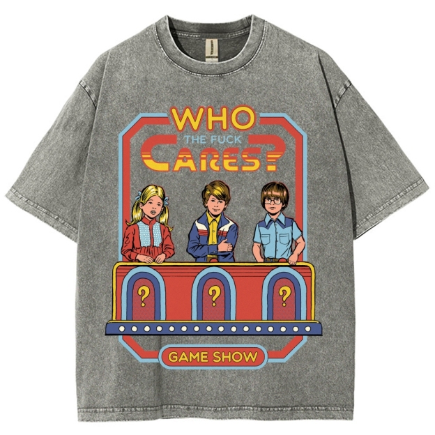 Who Cares Washed T-Shirt