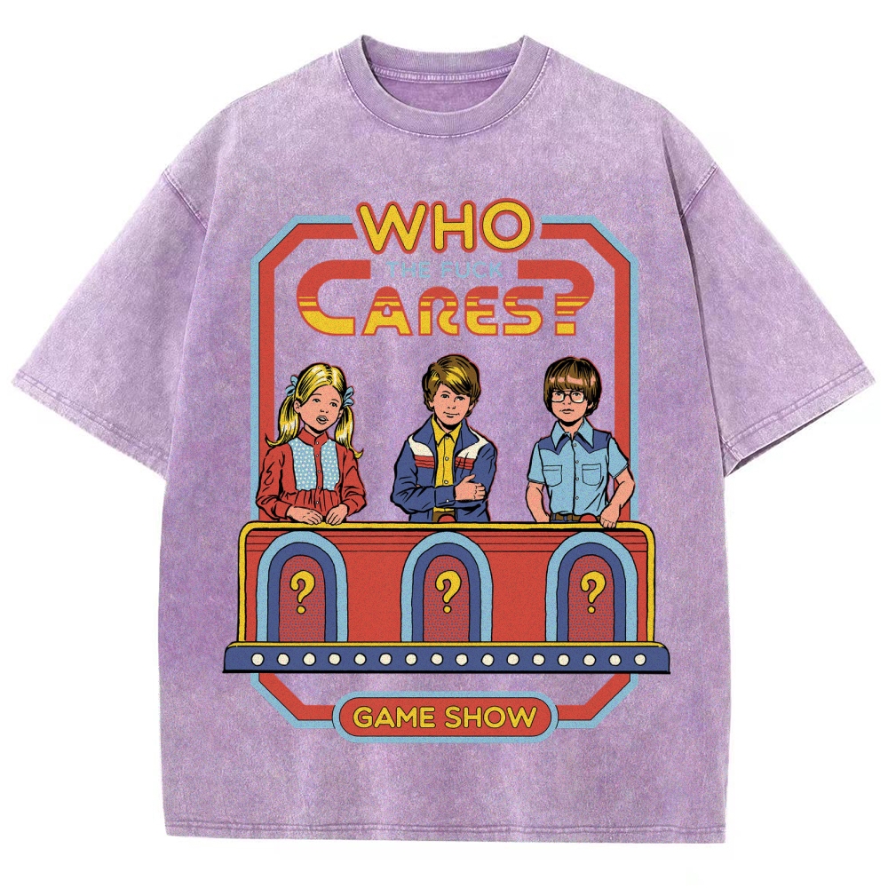 Who Cares Washed T-Shirt