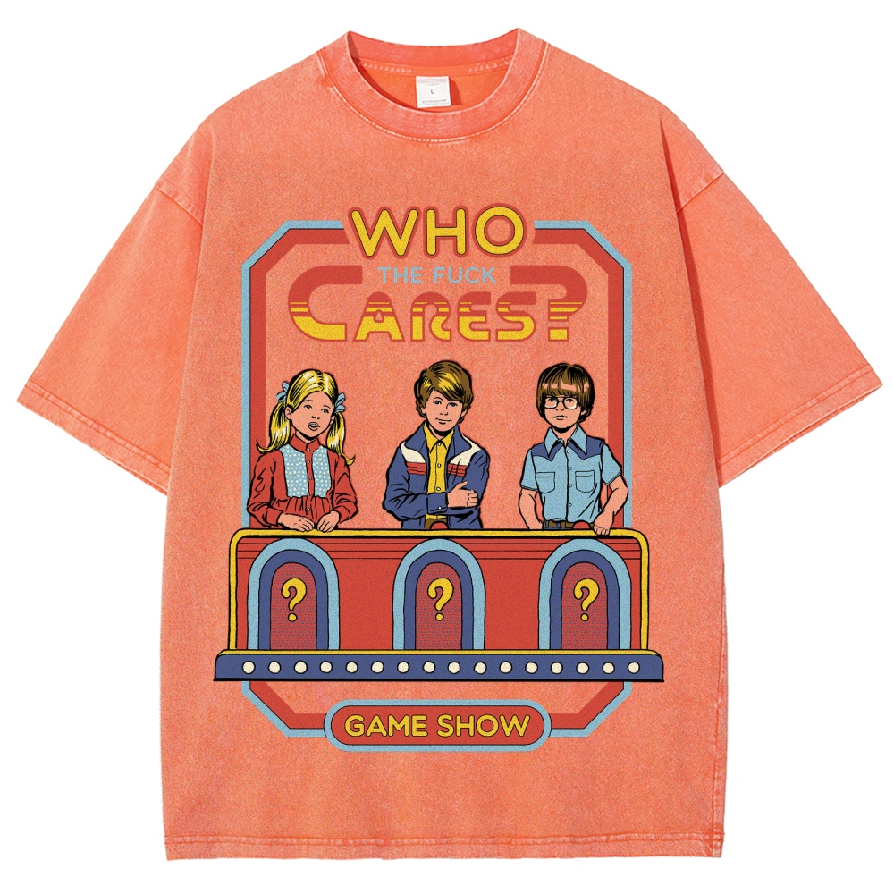 Who Cares Washed T-Shirt
