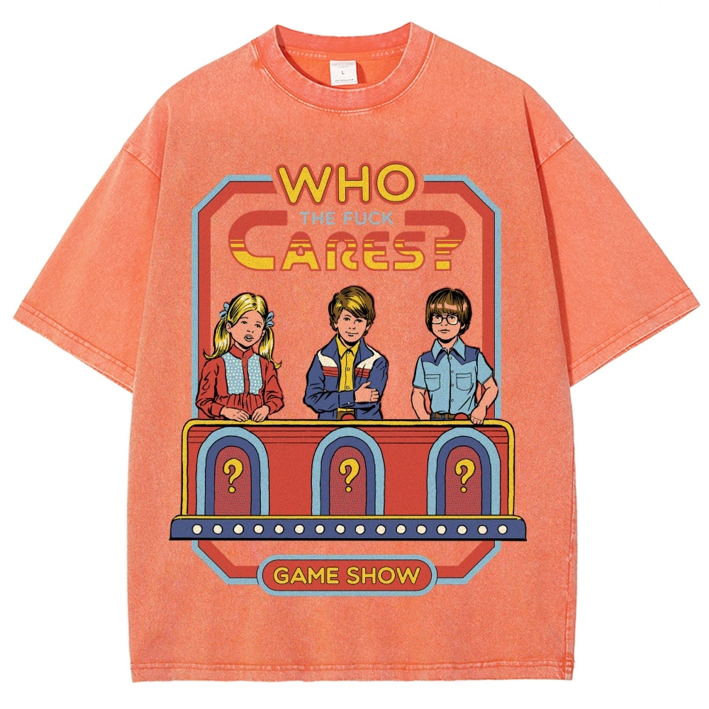 Who Cares Washed T-Shirt
