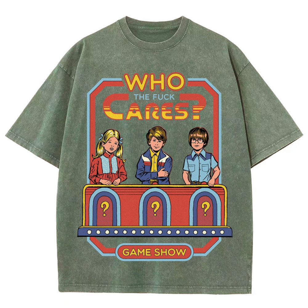 Who Cares Washed T-Shirt