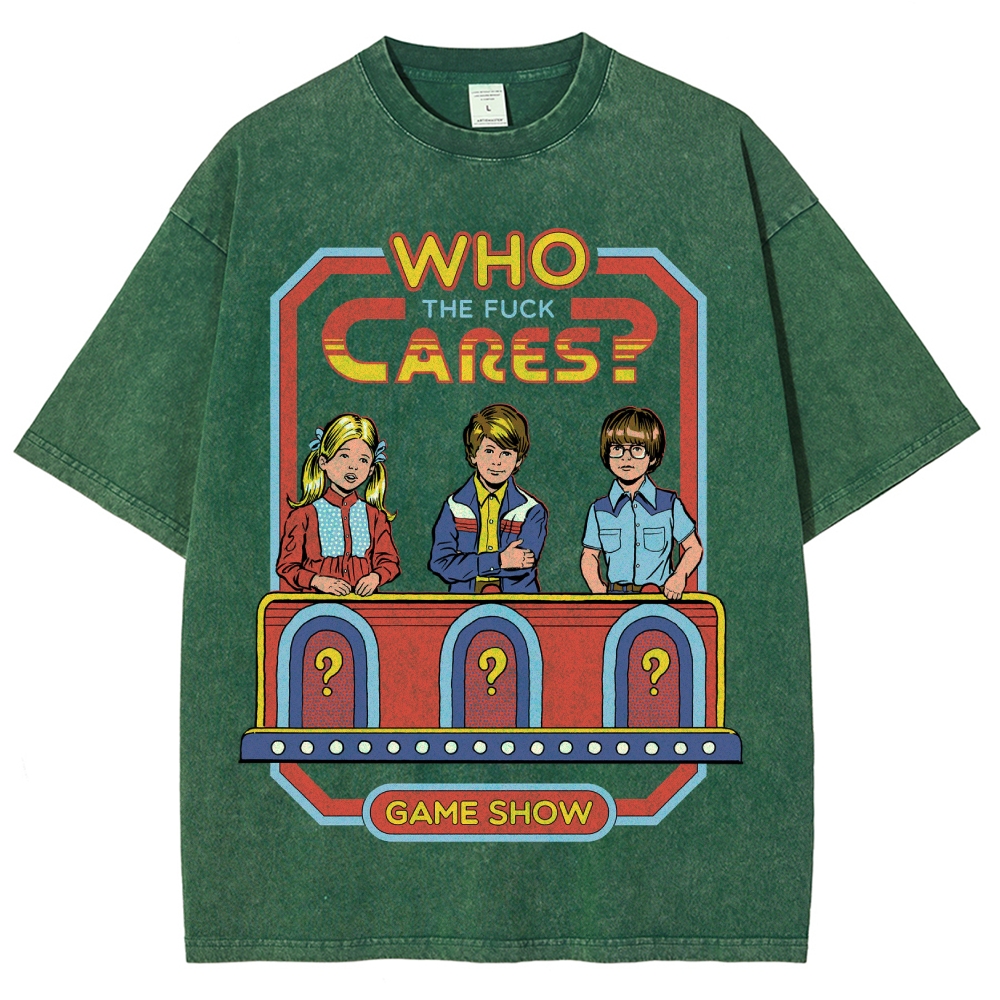 Who Cares Washed T-Shirt