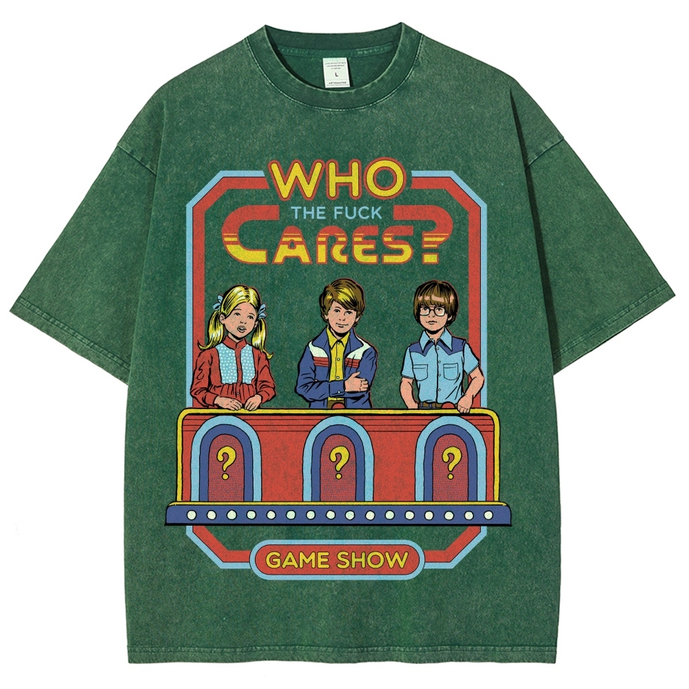 Who Cares Washed T-Shirt
