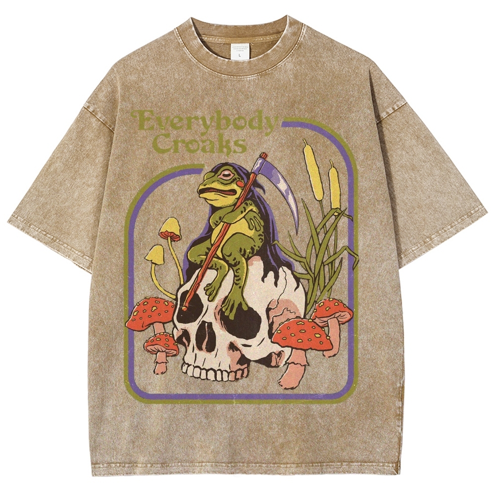 Everybody Croaks Washed T-Shirt