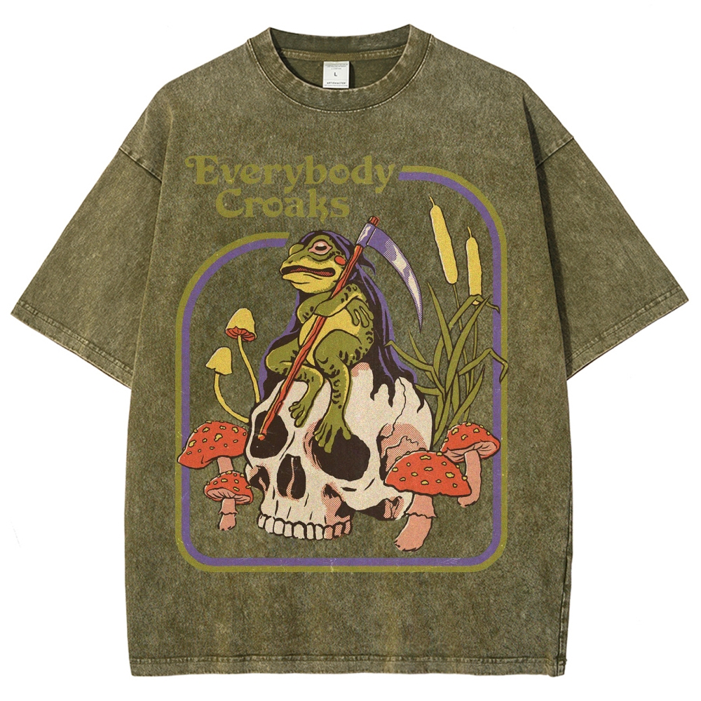 Everybody Croaks Washed T-Shirt