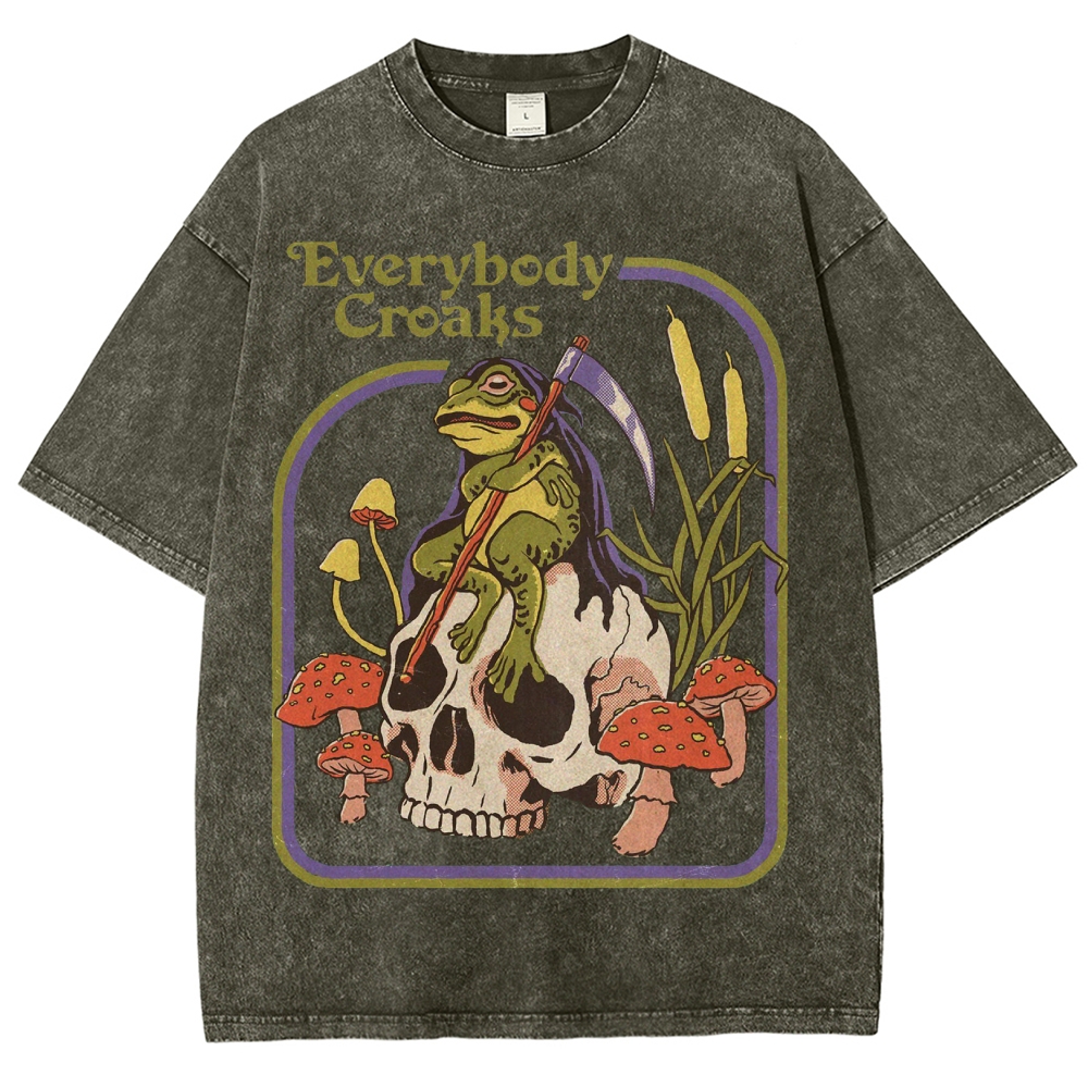 Everybody Croaks Washed T-Shirt