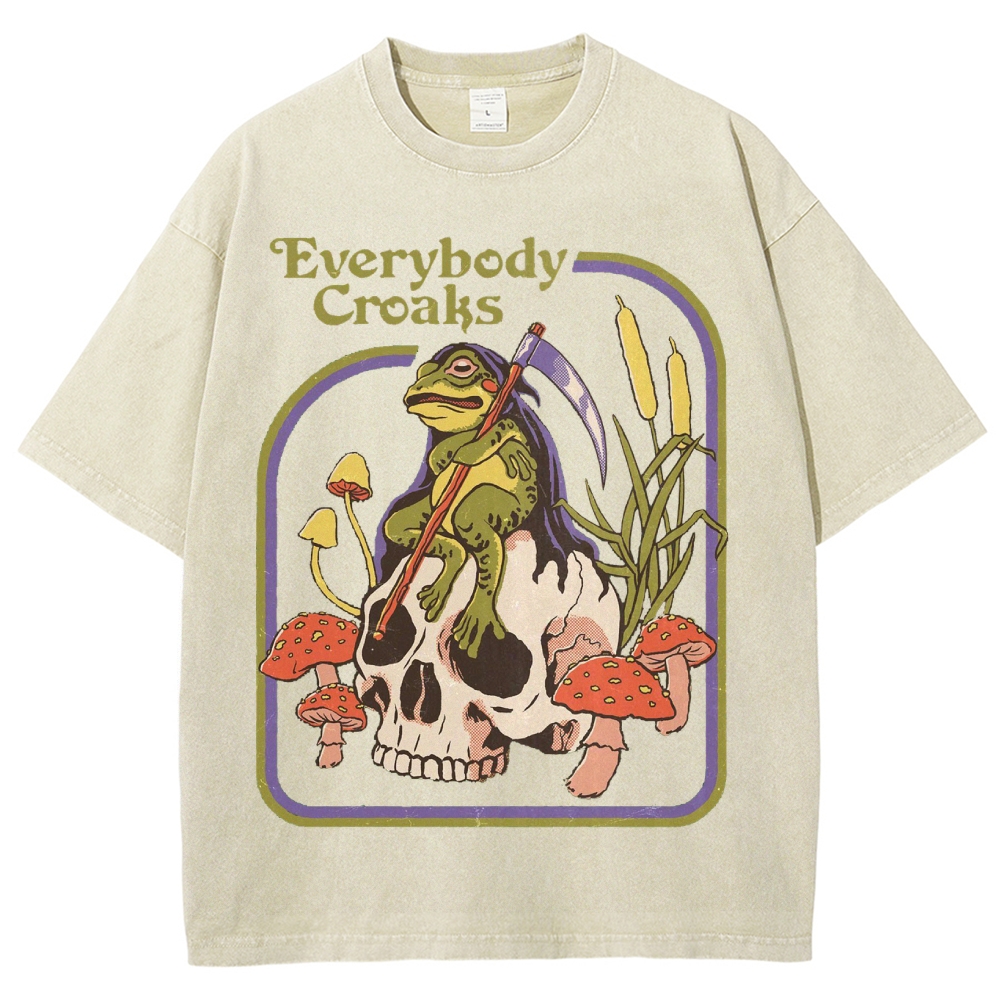 Everybody Croaks Washed T-Shirt