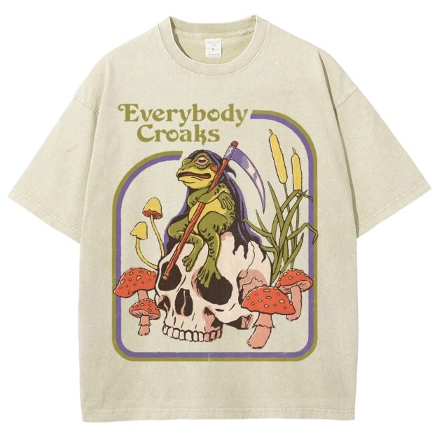 Everybody Croaks Washed T-Shirt