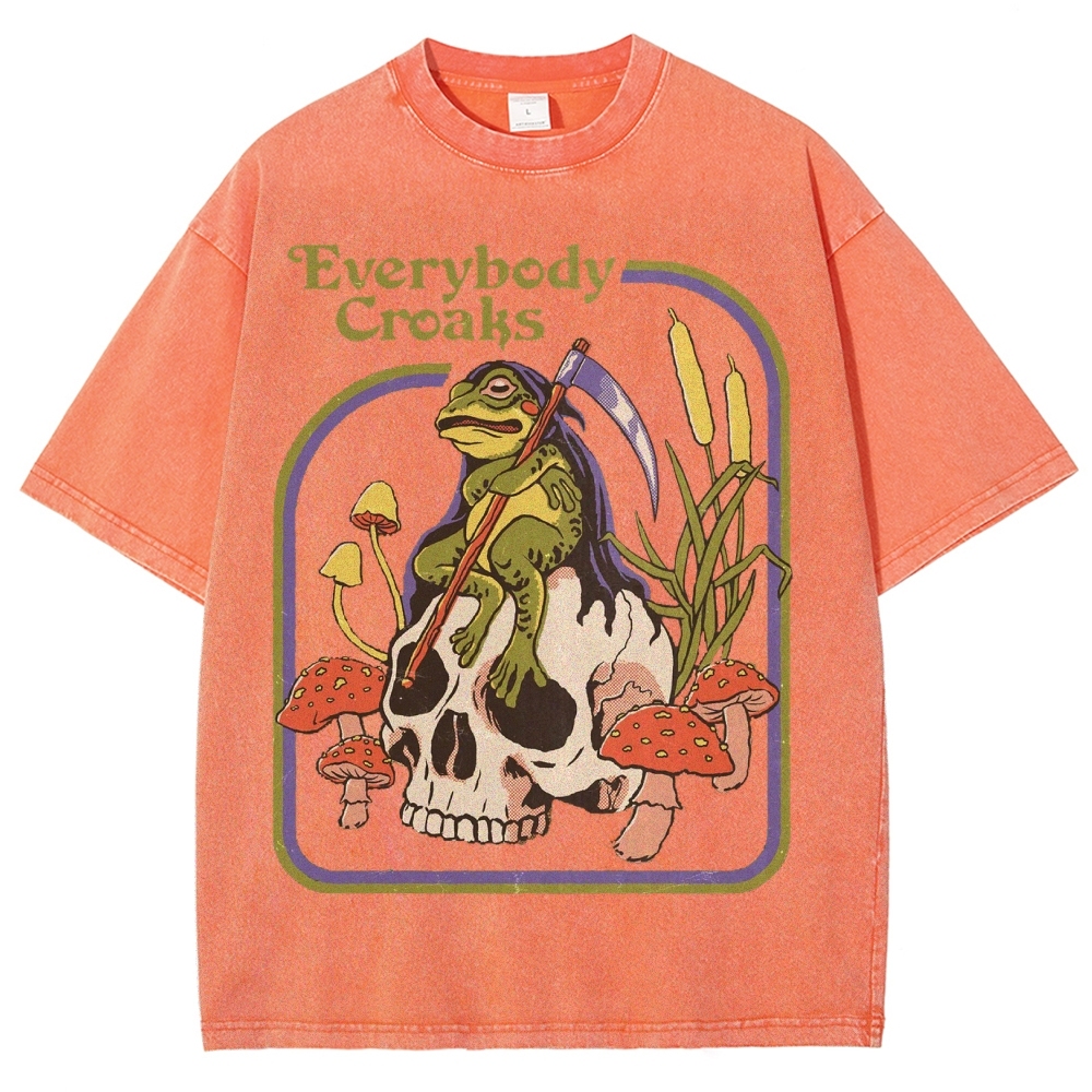 Everybody Croaks Washed T-Shirt