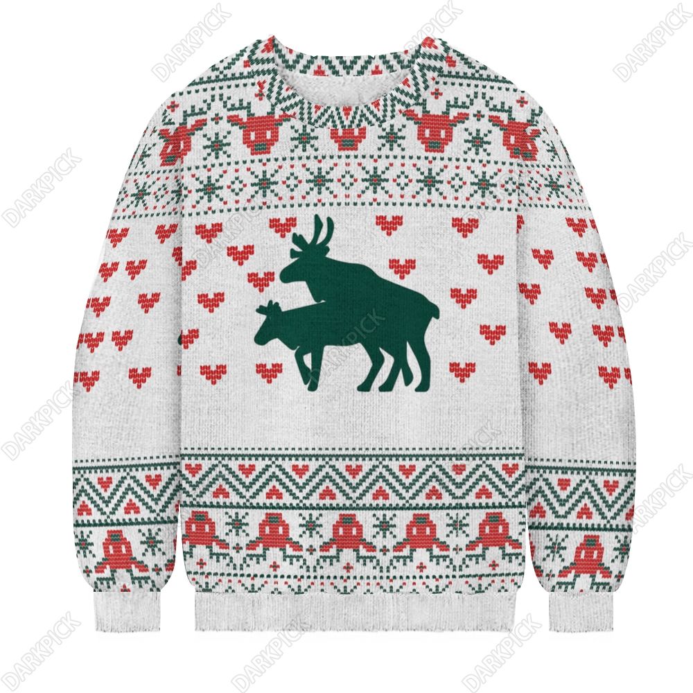 Men's Christmas Print Casual Knit Crew Neck Sweater