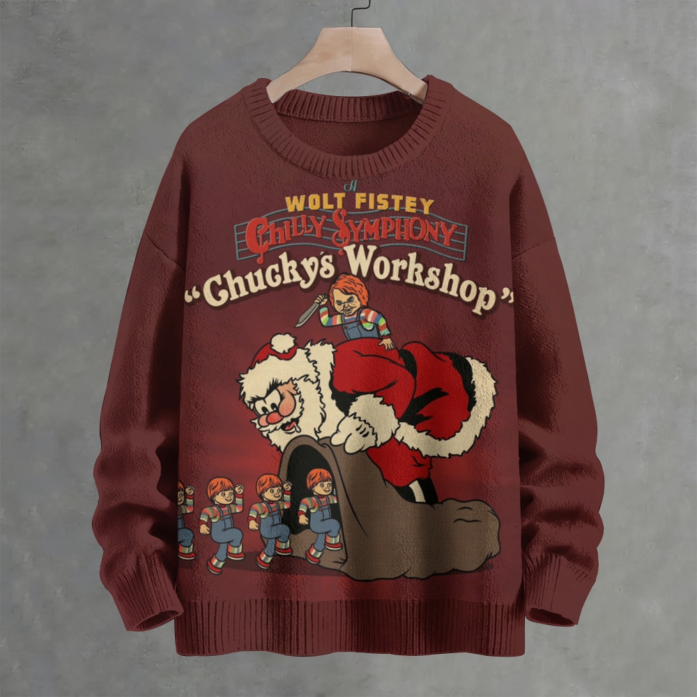 Christmas Chucky's Workshop Crew Neck Sweater