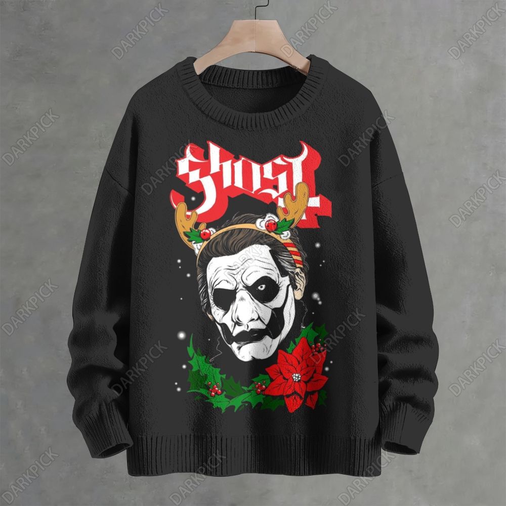 Ghost Band Christmas Crew Neck Sweater
