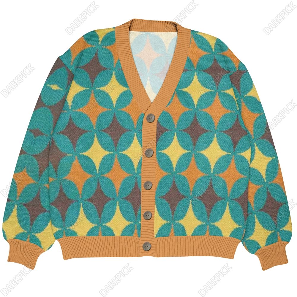 Retro Geometry Ugly Cardigan Sweater