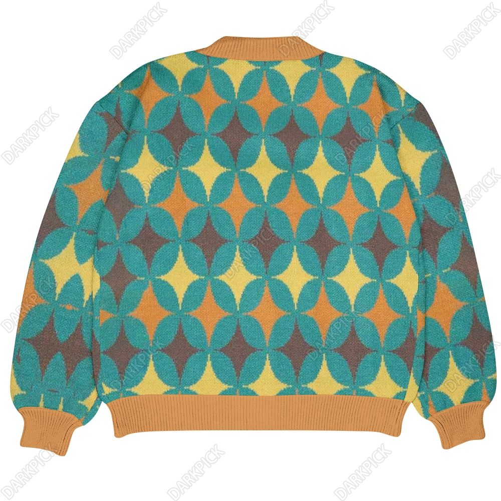 Retro Geometry Ugly Cardigan Sweater