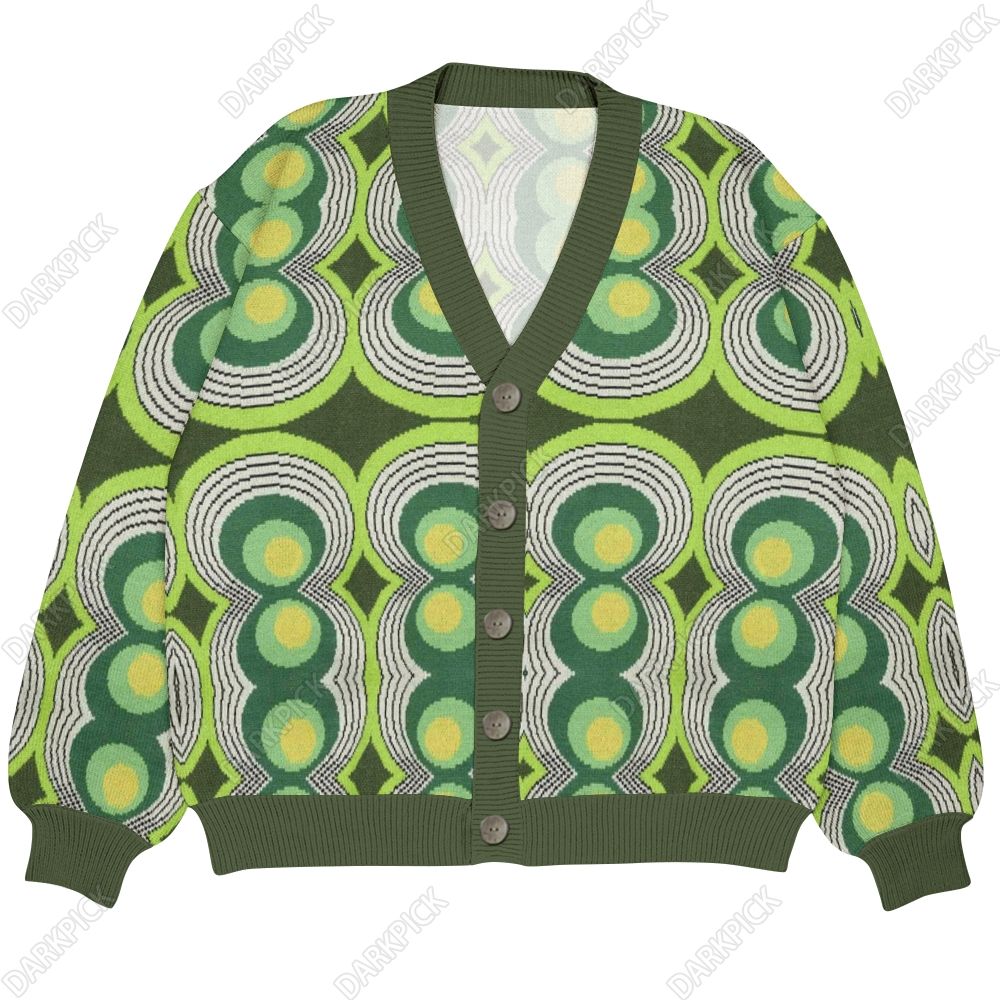 Retro Geometry Ugly Cardigan Sweater