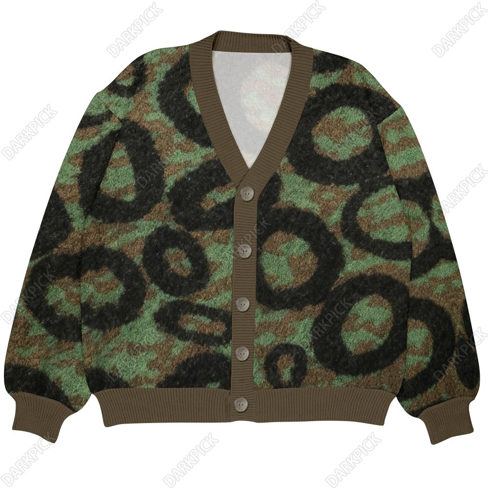 Retro Leopard Ugly Cardigan Sweater