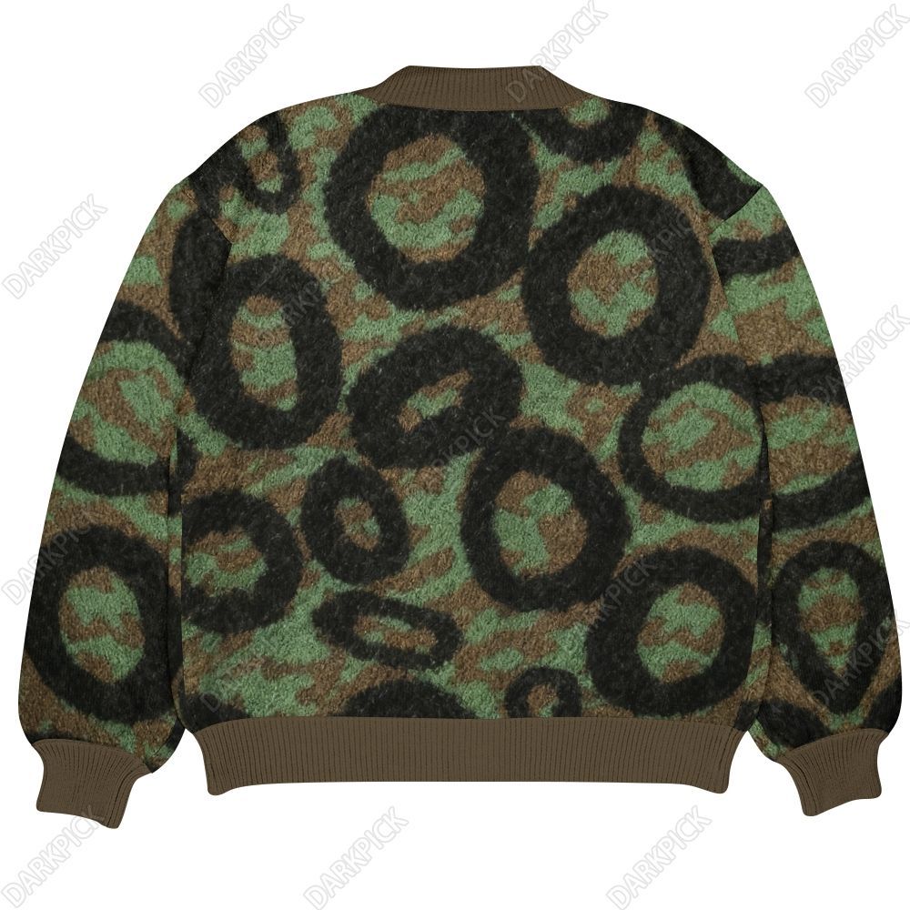 Retro Leopard Ugly Cardigan Sweater
