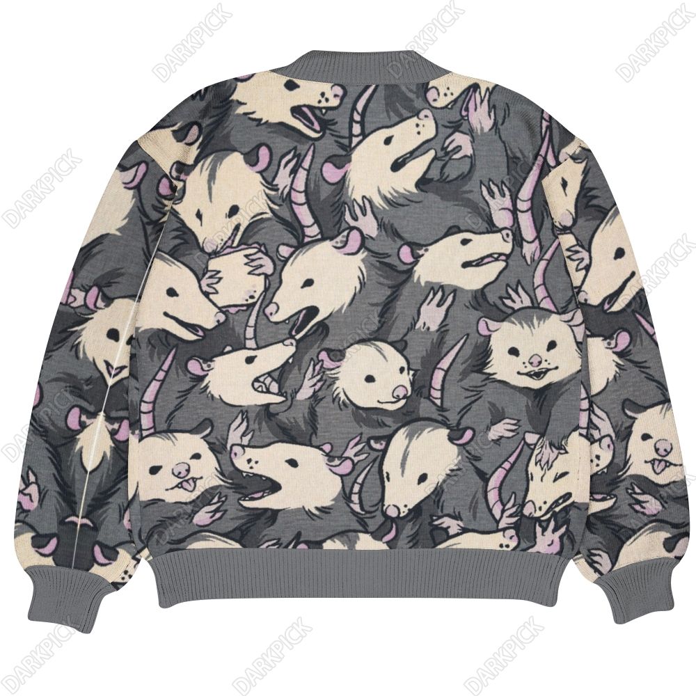 All The Possum Bilities Ugly Cardigan Sweater