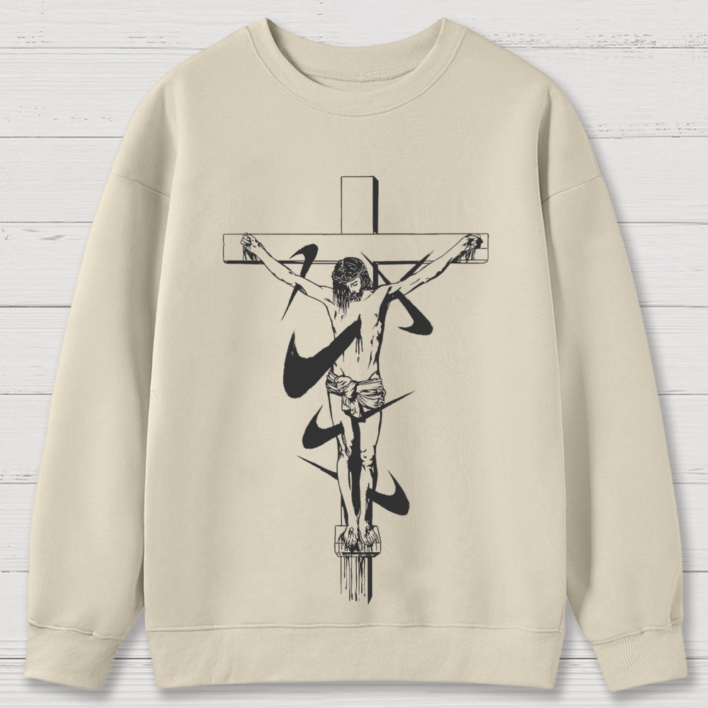 Jesus on the Cross Cotton Sweatshirts