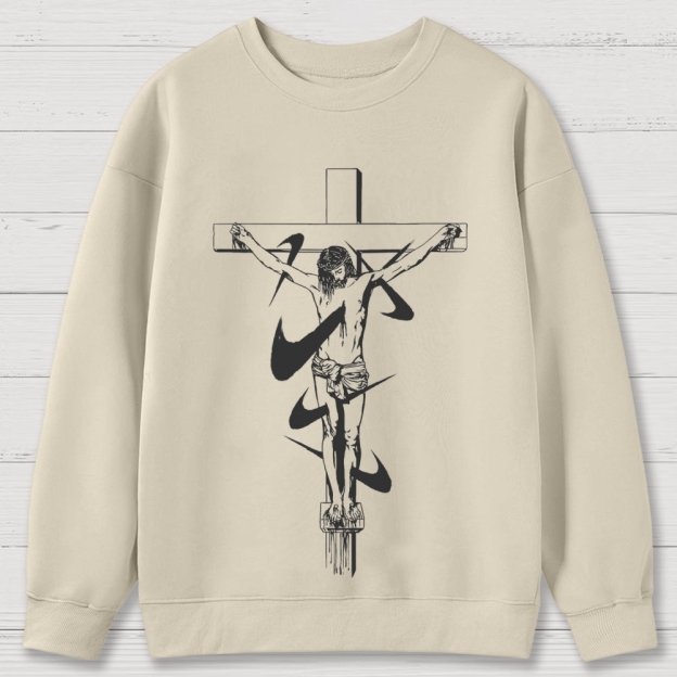 Jesus on the Cross Cotton Sweatshirts