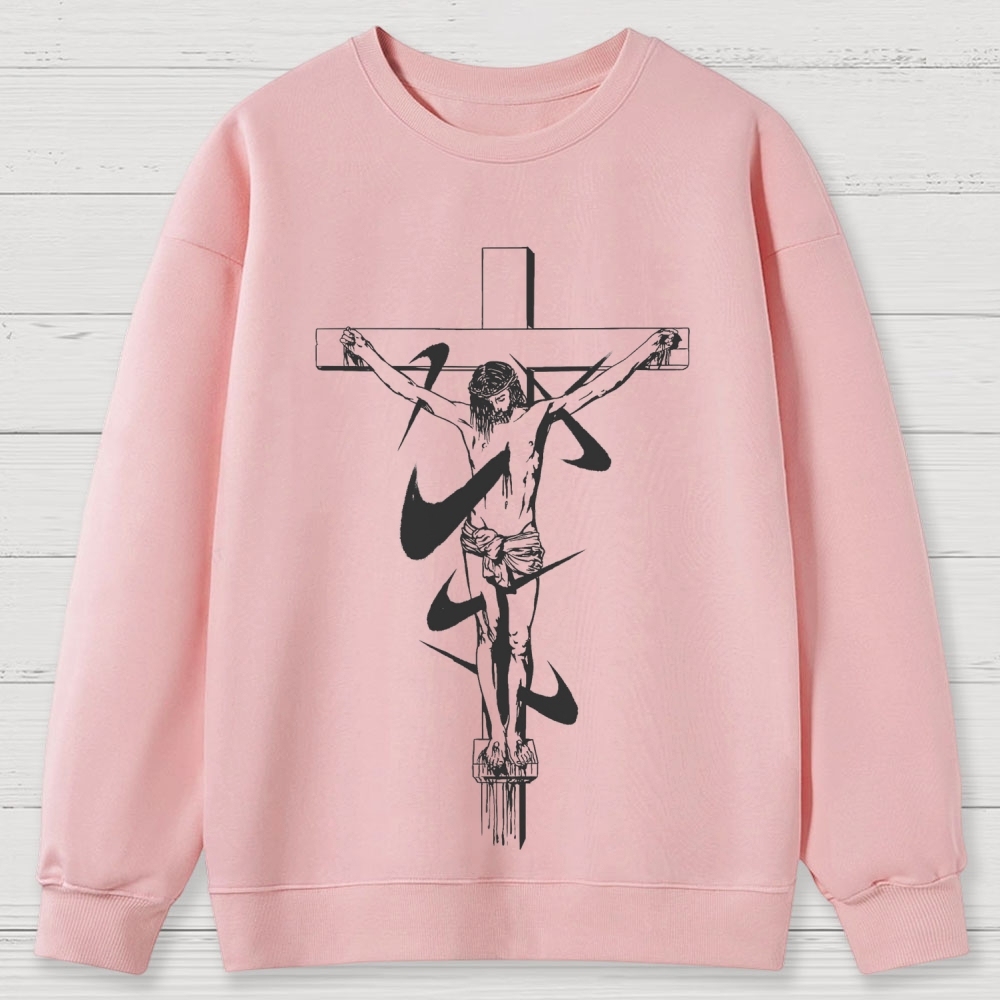 Jesus on the Cross Cotton Sweatshirts