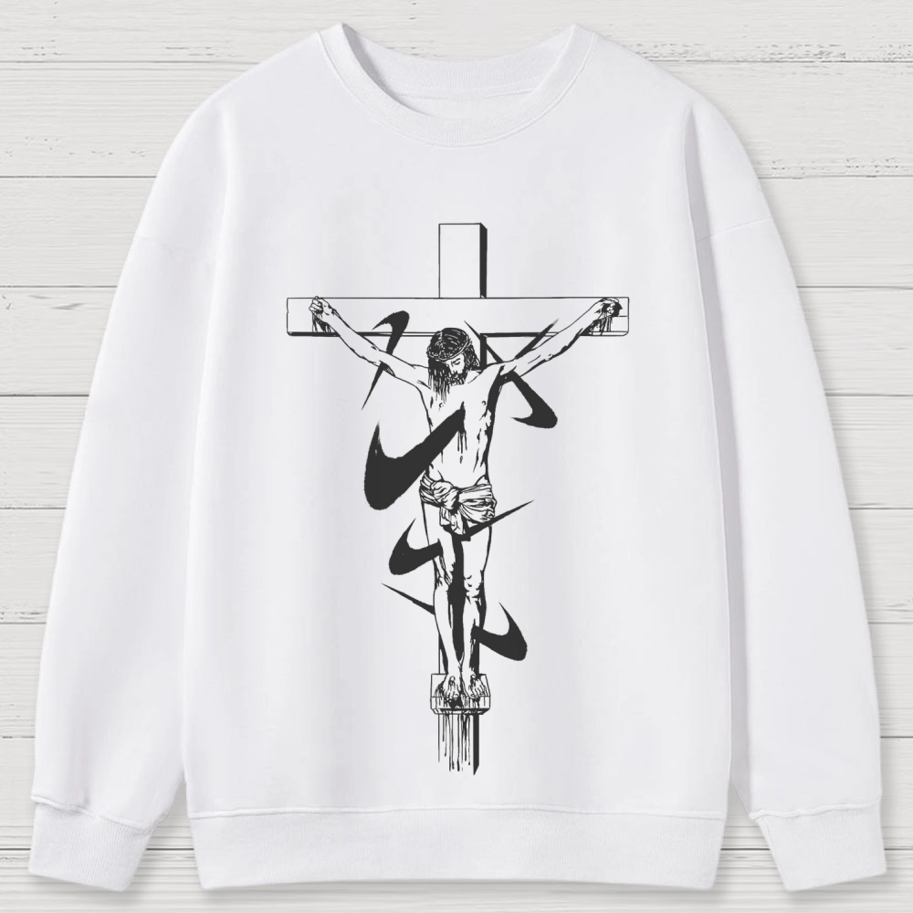 Jesus on the Cross Cotton Sweatshirts
